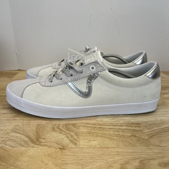 Vans Sport Low Mens Sz 11 High Shine Blanc De Blanc Suede Skater Sneakers Shoes main image 14